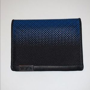 Tumi Card Case Wallet - Blue & Black